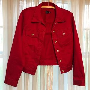 GAP Red Denim Jacket